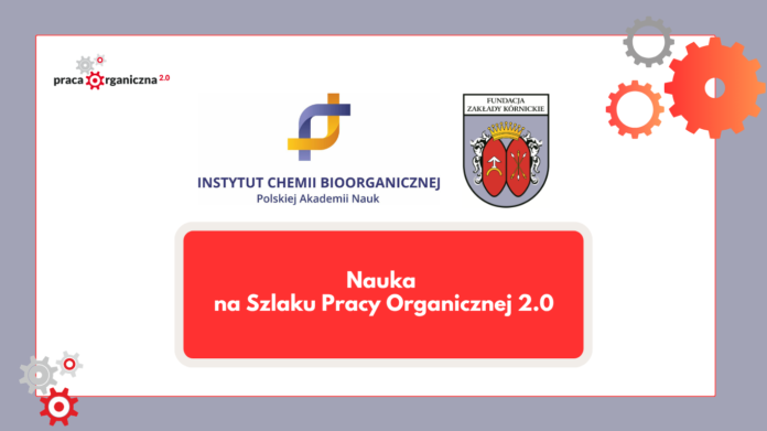 Na grafice umieszczono 2 loga oraz napis Nauka na Szlaku Pracy Organicznej 2.0
